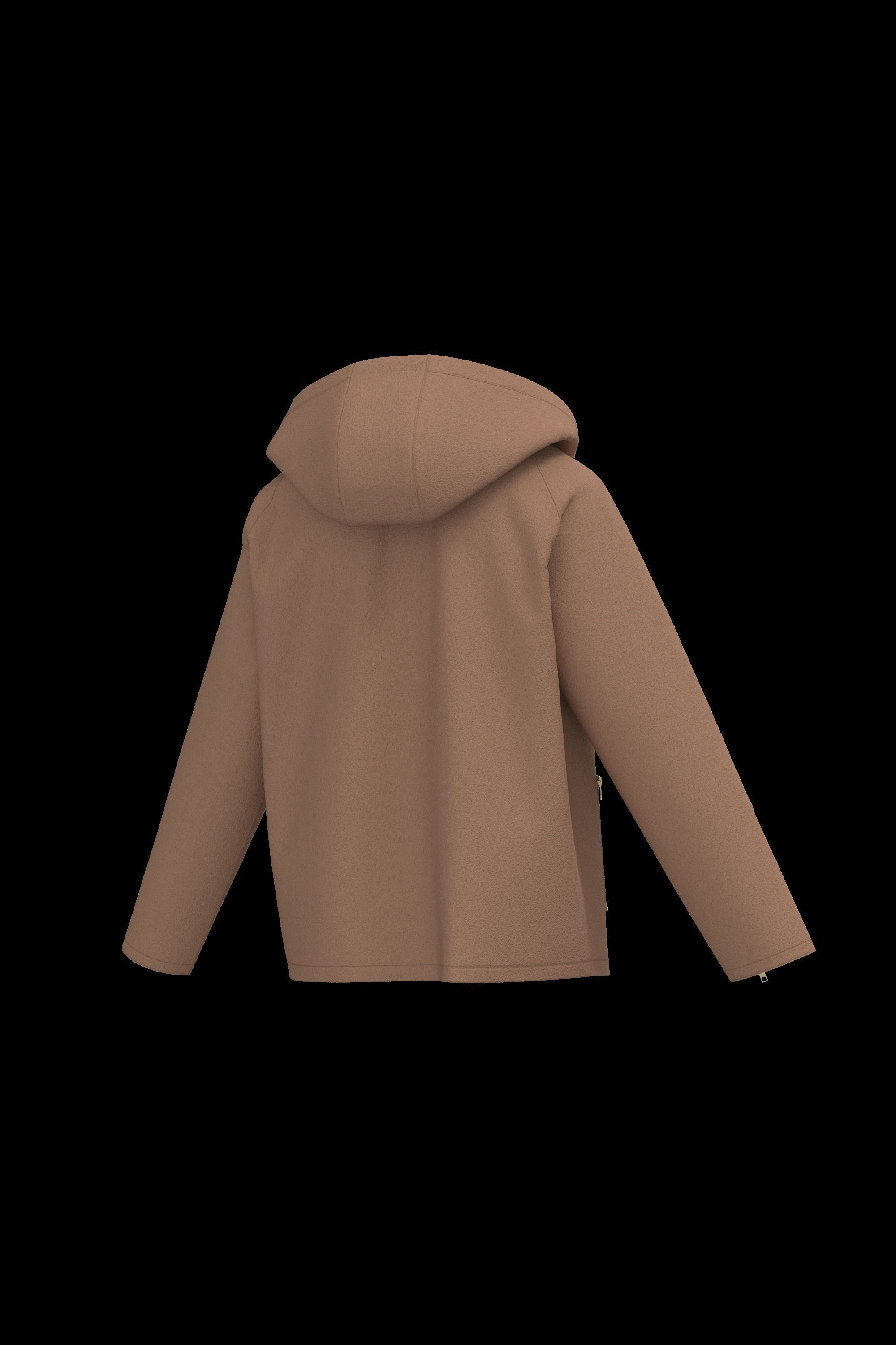 Female raglan coat 3D model_14