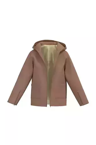 Female raglan coat 3D model