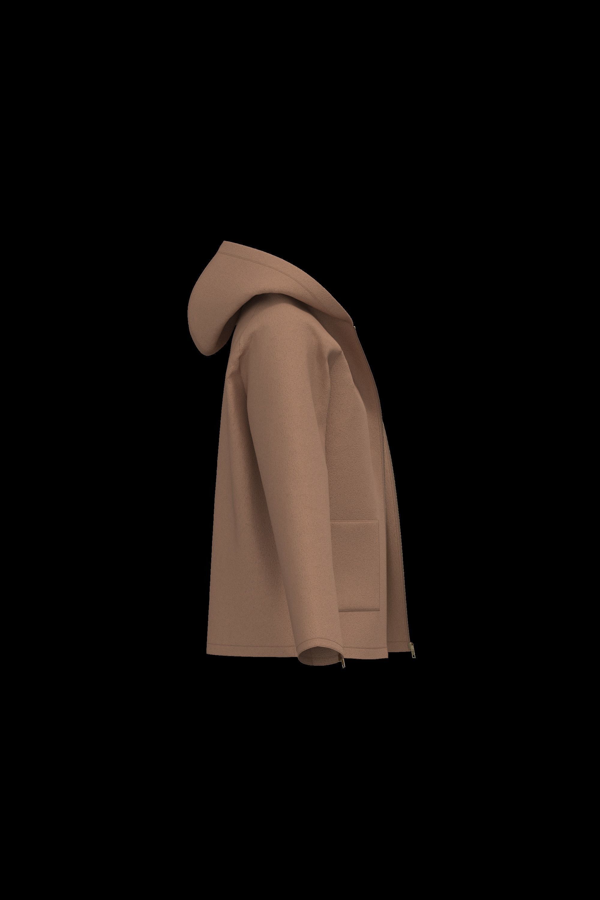 Female raglan coat 3D model_11