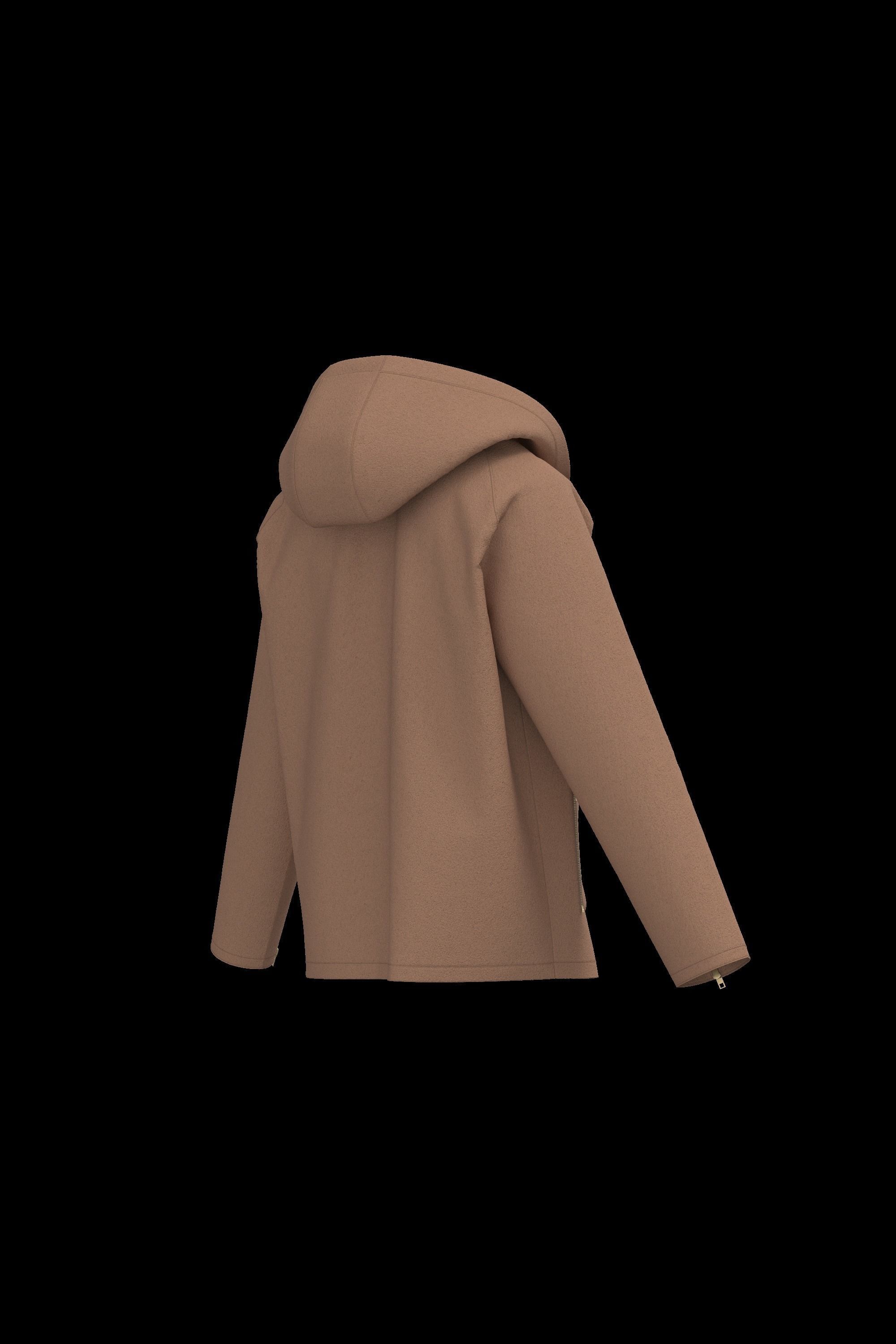 Female raglan coat 3D model_13