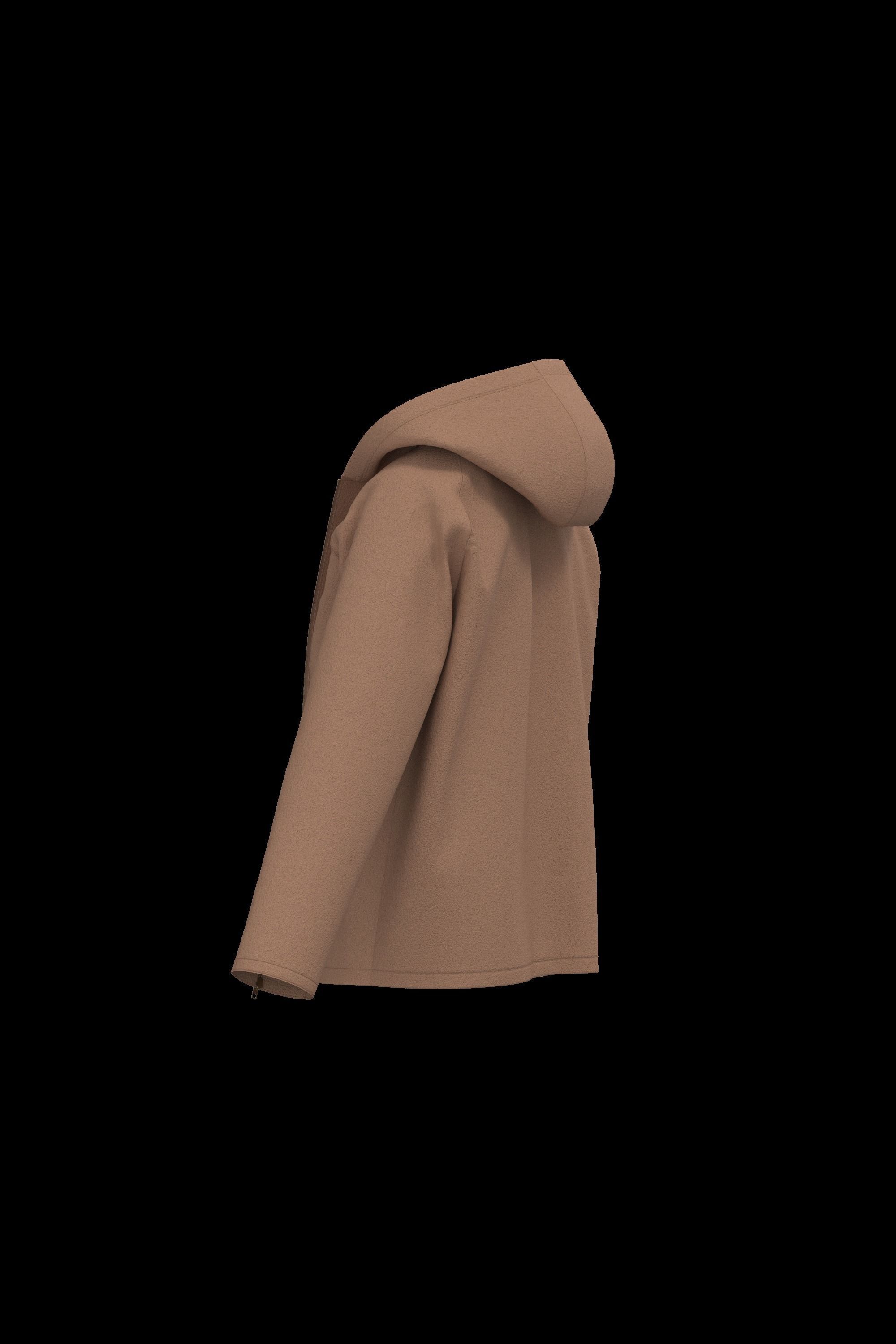 Female raglan coat 3D model_3