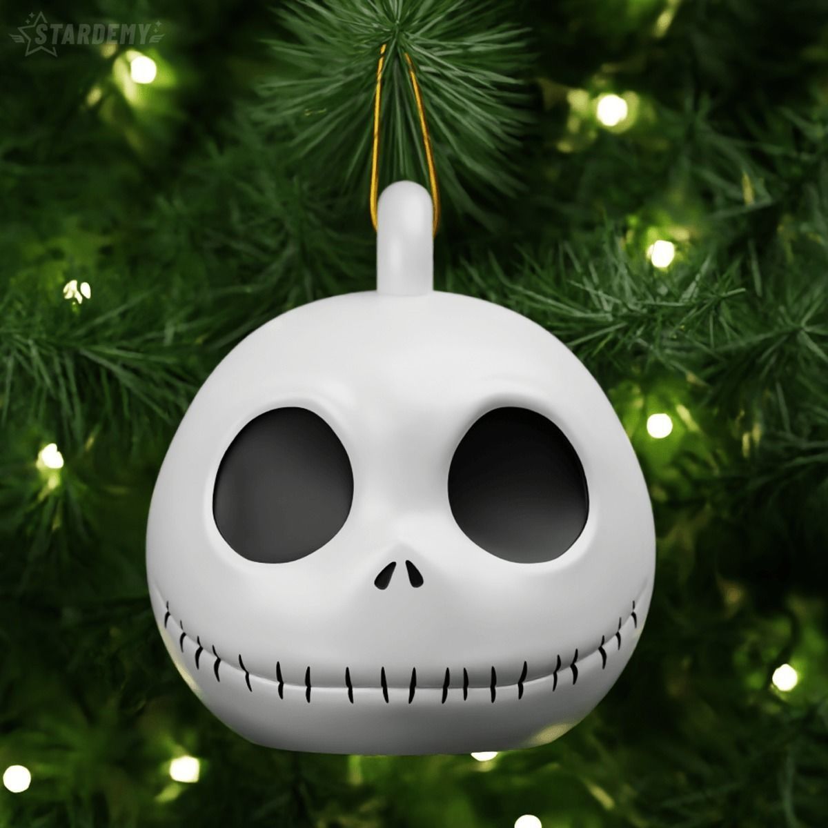 Jack Christmas Ornaments Many Expressions and Santa Hat option 3D print model_2