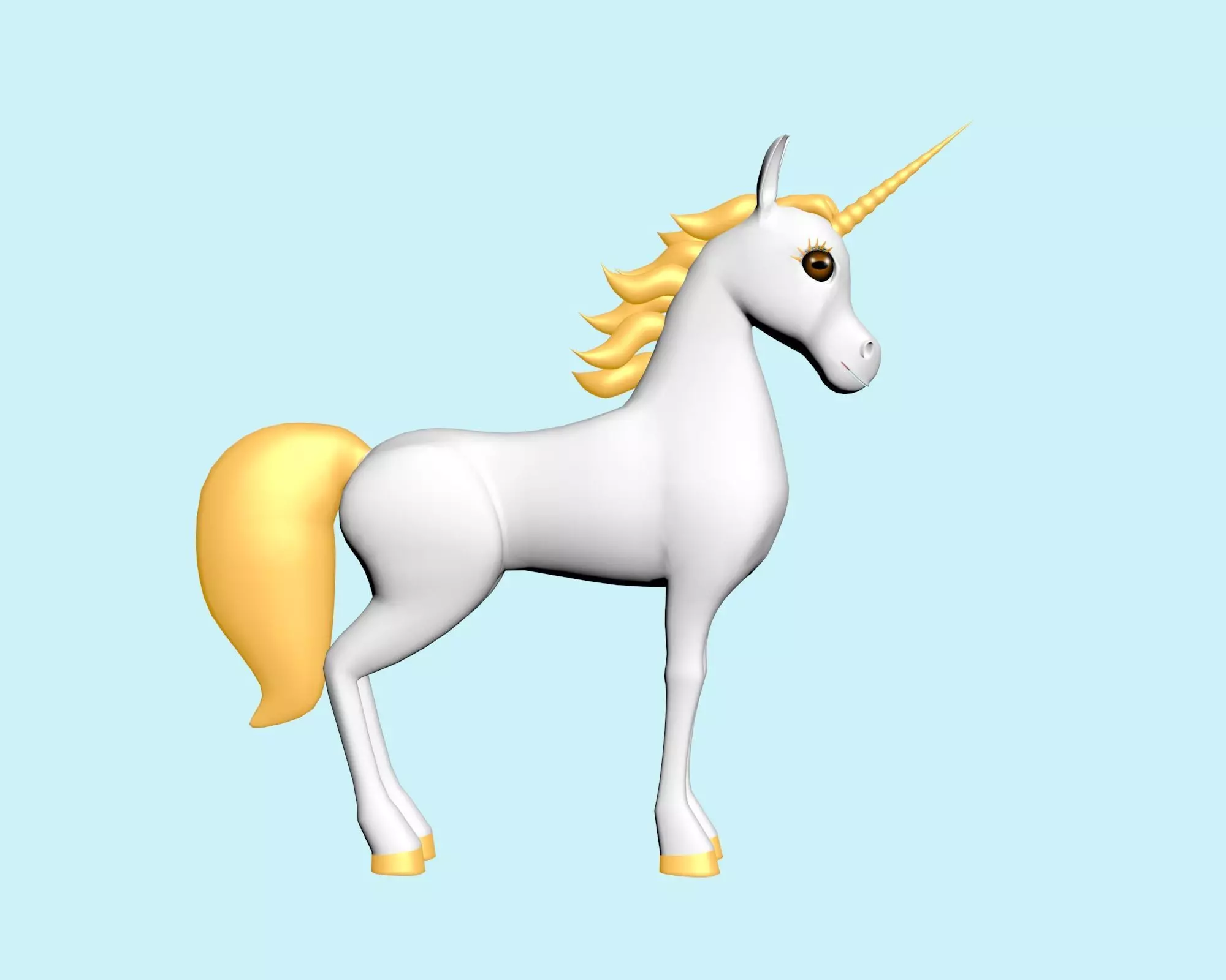 horn horse  3D model_0