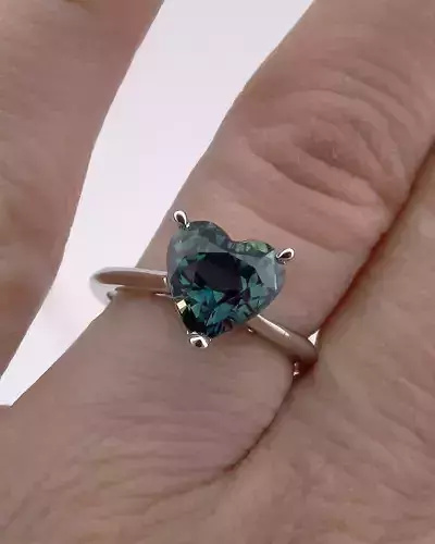 Ring with heart shaped stone