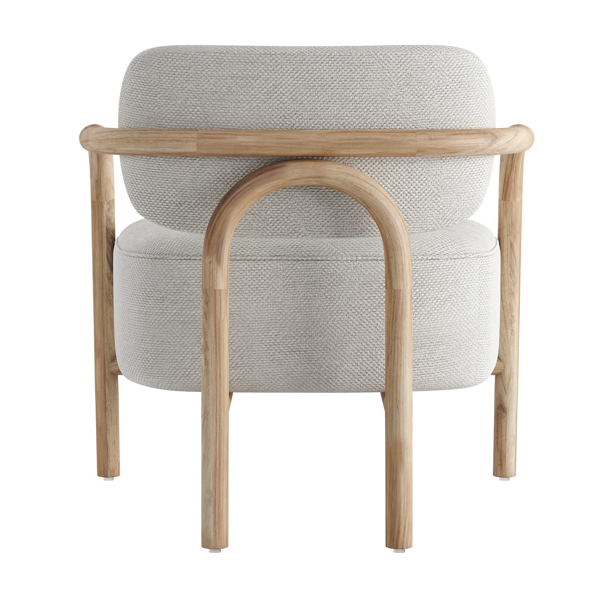 Melqui arm chair Low-poly 3D model_3