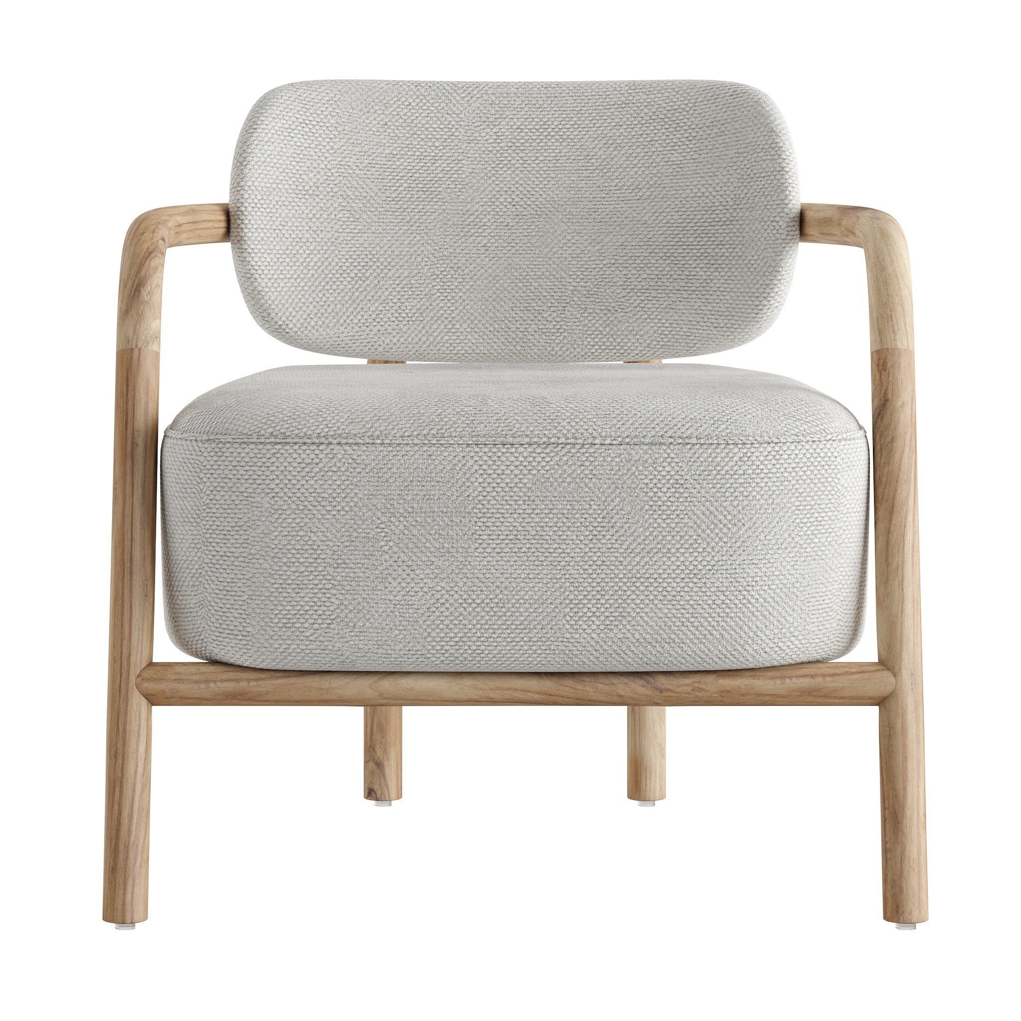 Melqui arm chair Low-poly 3D model_5