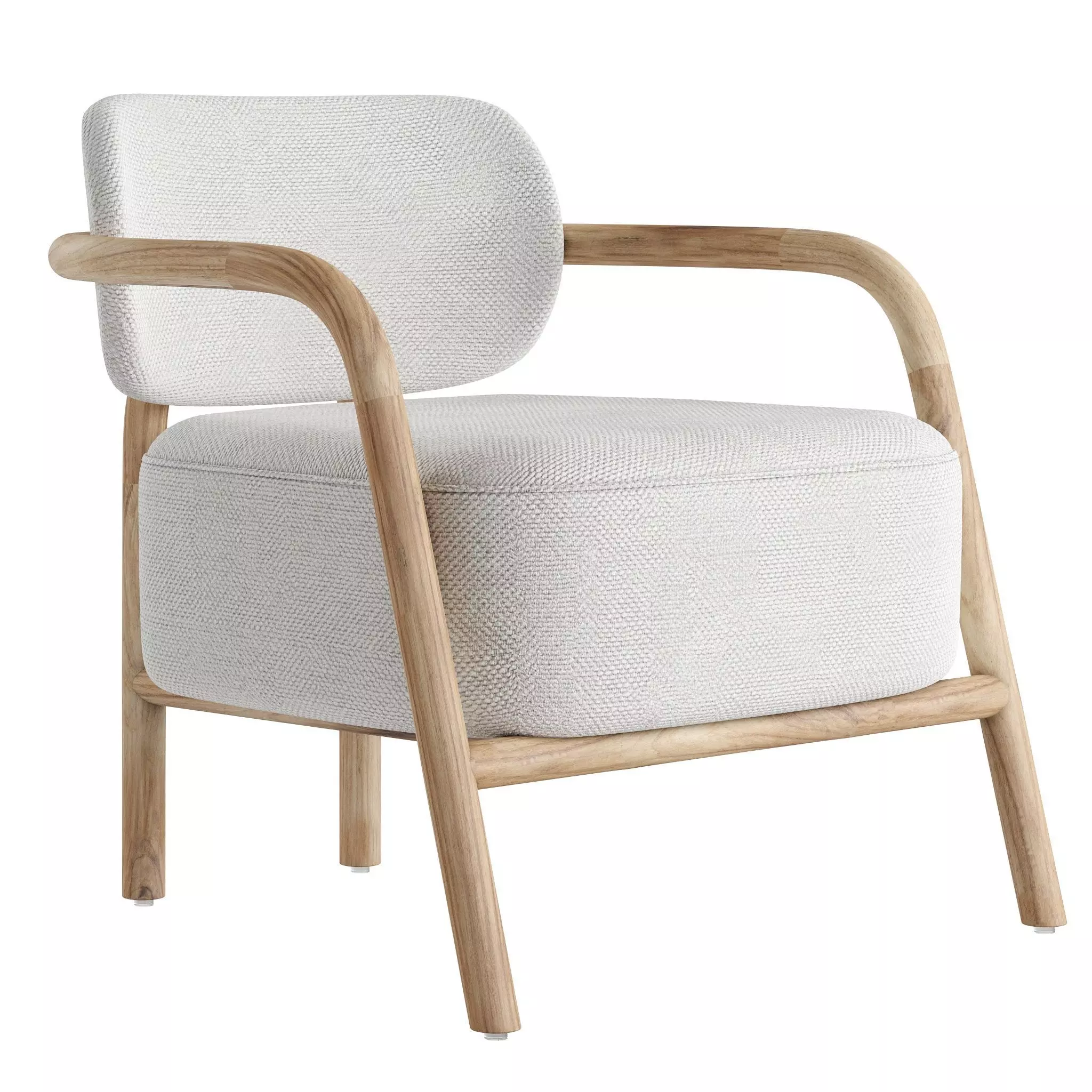 Melqui arm chair Low-poly 3D model_0