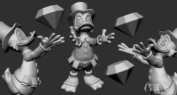 Scrooge McDuck Pack 3D print model