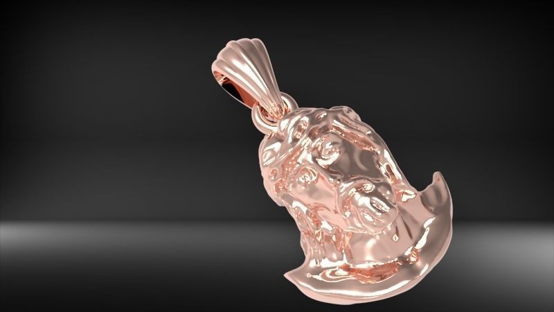 Jesus Christ Head Pendant Necklace Charm Jewelry 3D print model_19