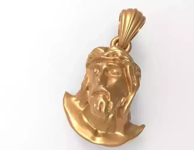 Jesus Christ Head Pendant Necklace Charm Jewelry 3D print model Jesus Christ Head Pendant Necklace Charm Jewelry 3D print model