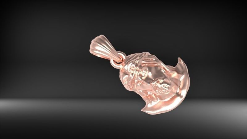 Jesus Christ Head Pendant Necklace Charm Jewelry 3D print model_17