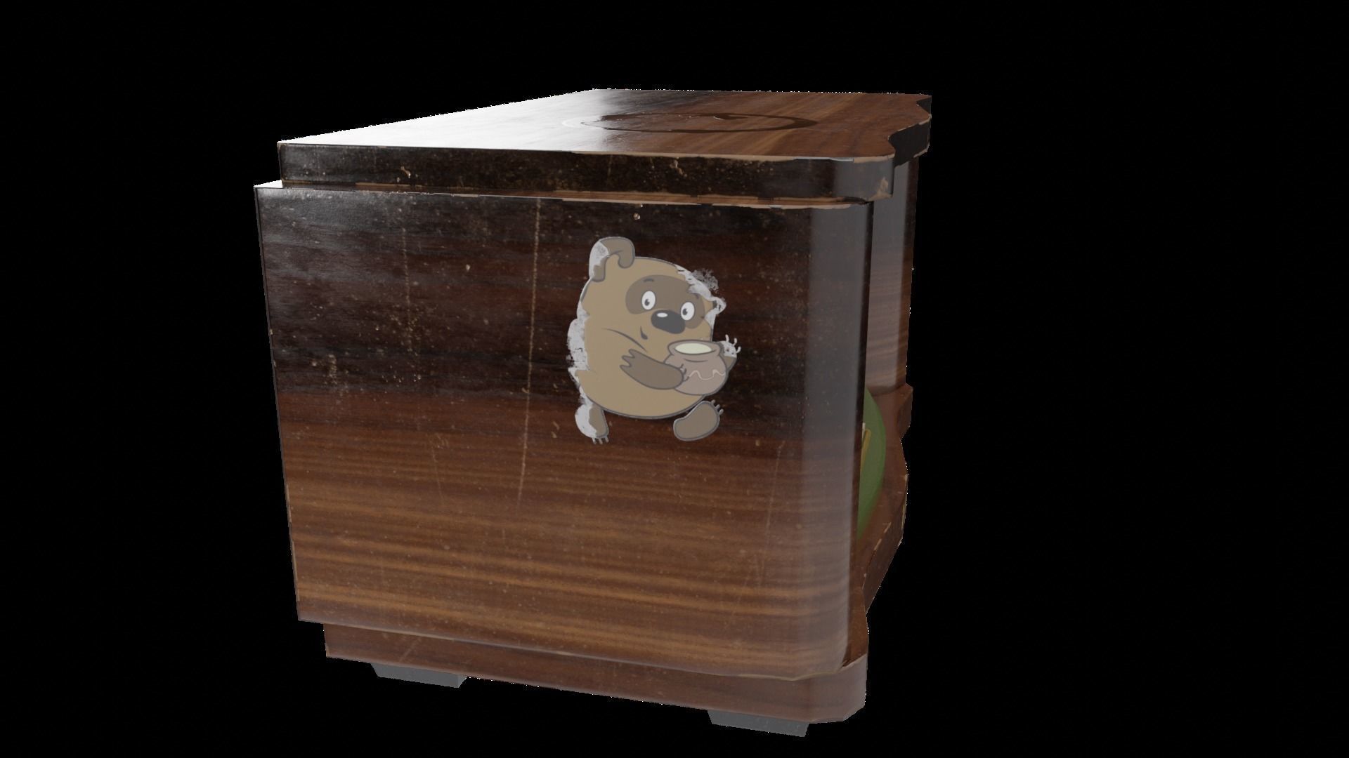 Soviet Vintage radio Low-poly 3D model_4