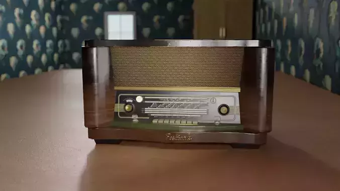 Soviet Vintage radio Low-poly 3D model Soviet Vintage radio Low-poly 3D model