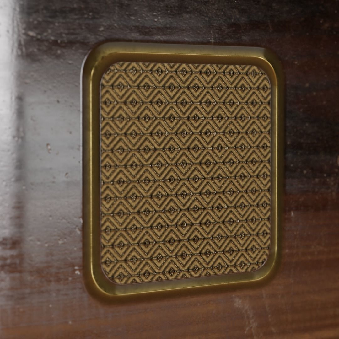 Soviet Vintage radio Low-poly 3D model_13