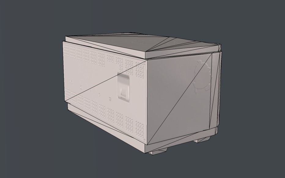Soviet Vintage radio Low-poly 3D model_22