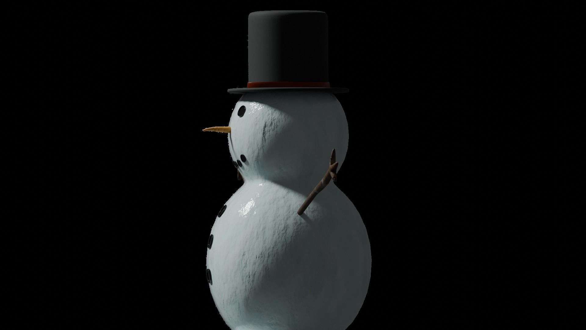 The Snow Man 3D Model - Snowman 2023  3D model_6