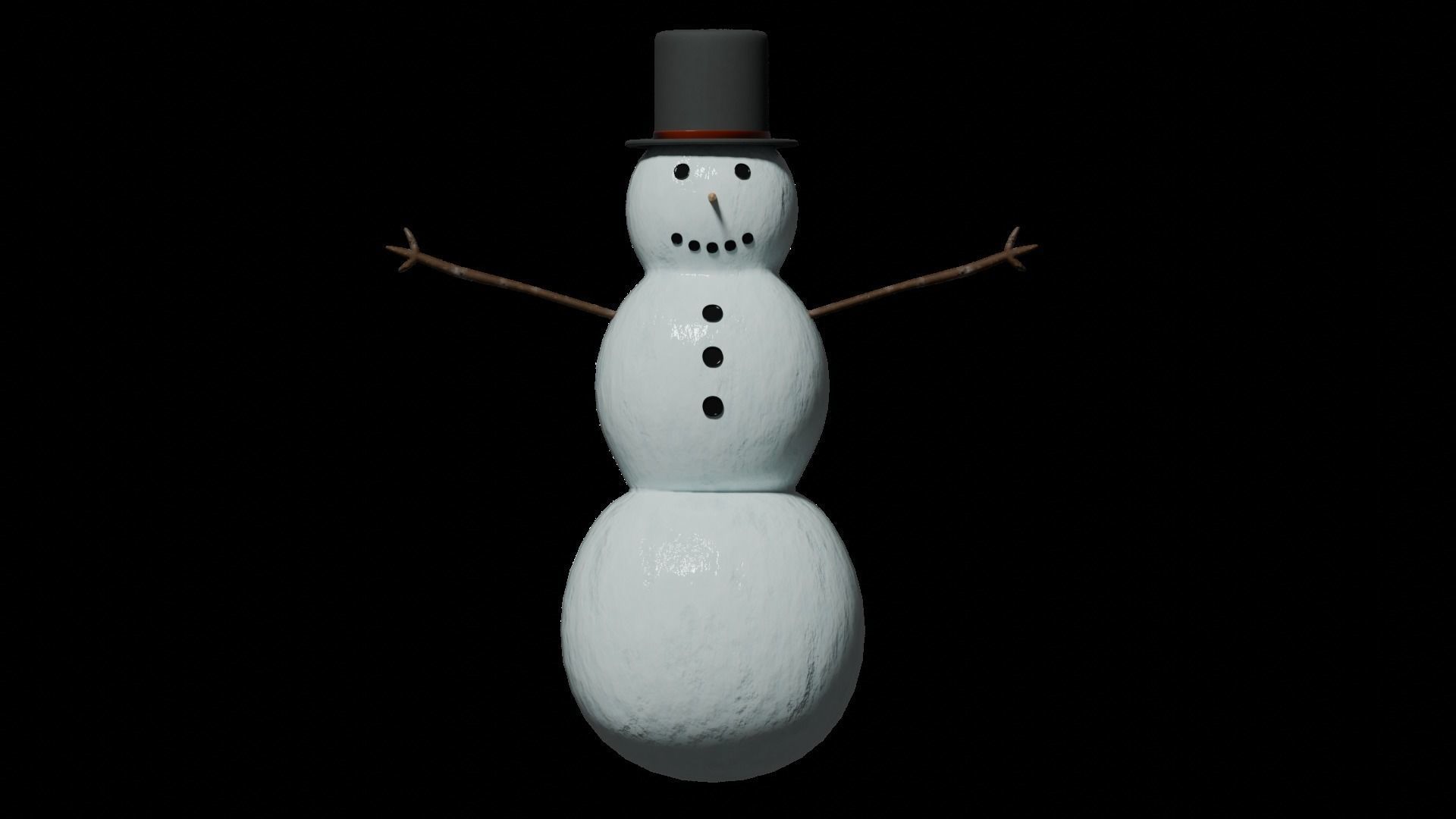The Snow Man 3D Model - Snowman 2023  3D model_2