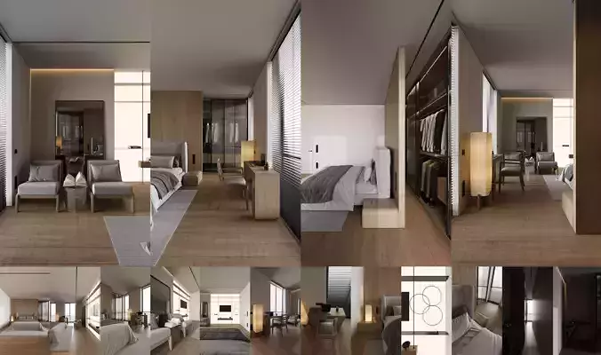 Bedroom001 3D model