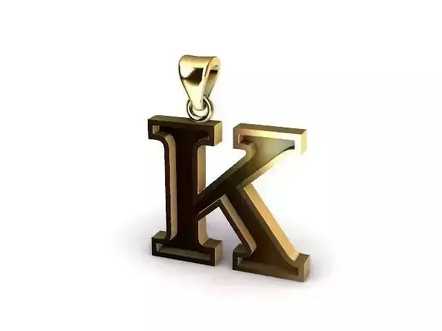 letter K pendant 