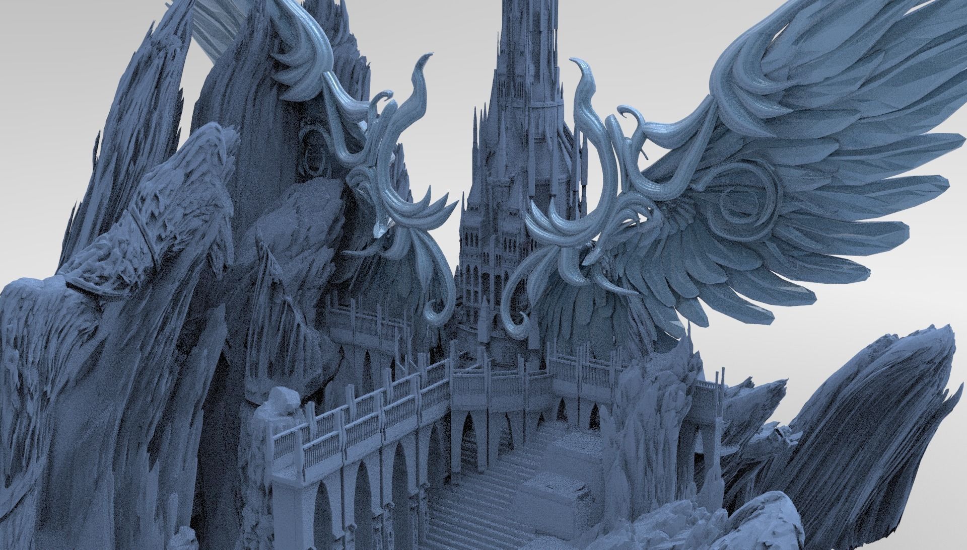 Walkway of Dantes Heresy Tower 3D model_1