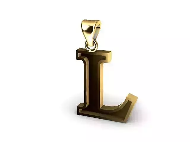 letter L pendant 