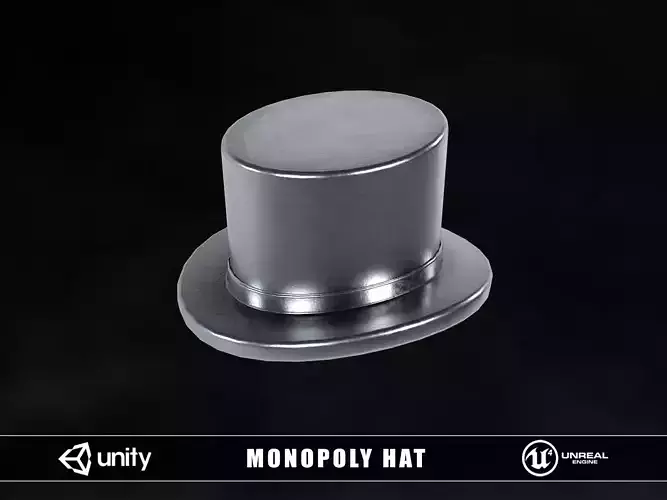 Monopoly Hat Low-poly 3D model