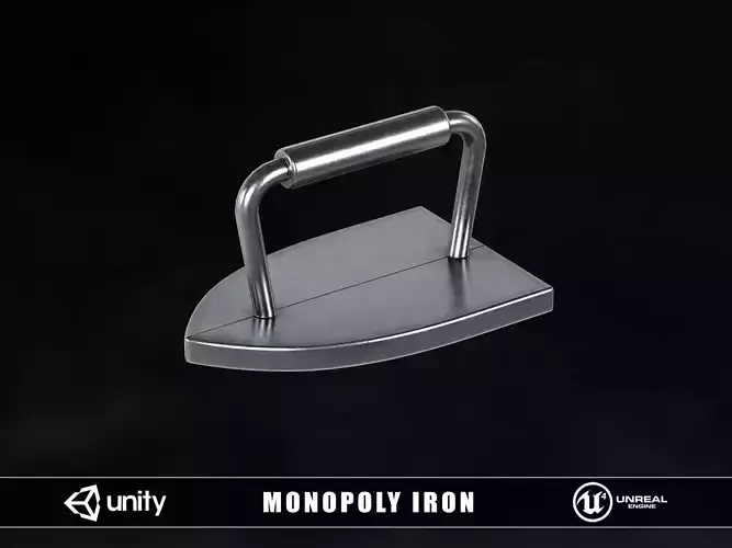 Monopoly Iron Low-poly 3D model