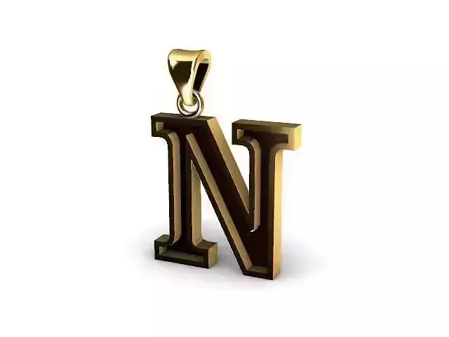 letter N pendant