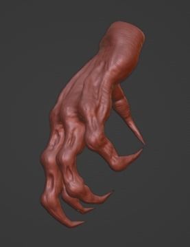 Creature Monster Hand High Poly 3D print model_3