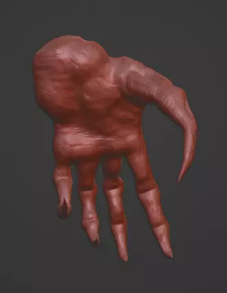 Creature Monster Hand High Poly 3D print model_0