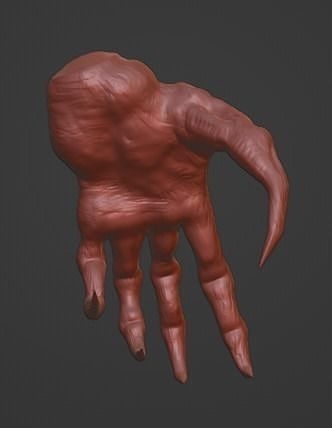Creature Monster Hand High Poly 3D print model