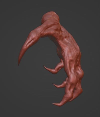 Creature Monster Hand High Poly 3D print model_1