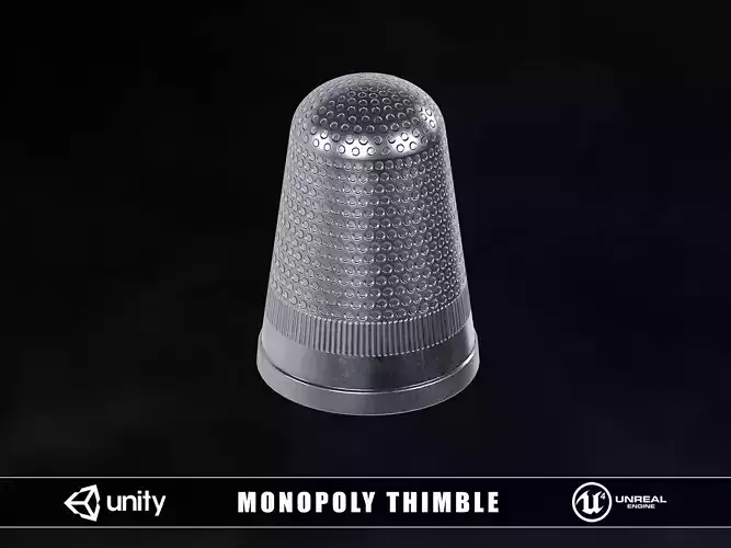 Monopoly Thimble Low-poly 3D model