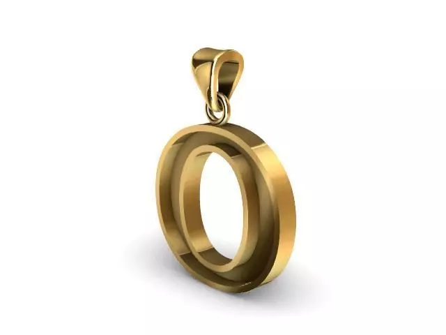 letter O pendant 3D print model