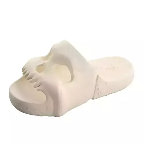 Mukinrch Skull Design One Strap Flip Flops Funny