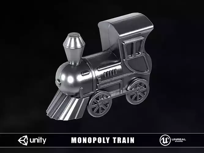 Monopoly Train Low-poly 3D model
