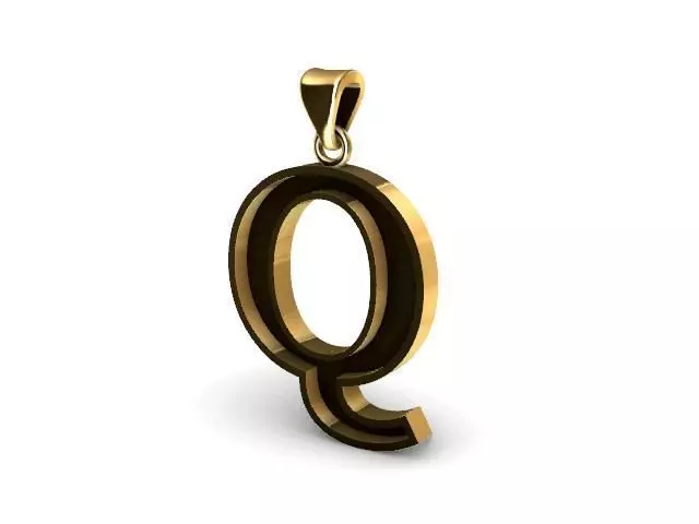 letter Q pendant 3D print model