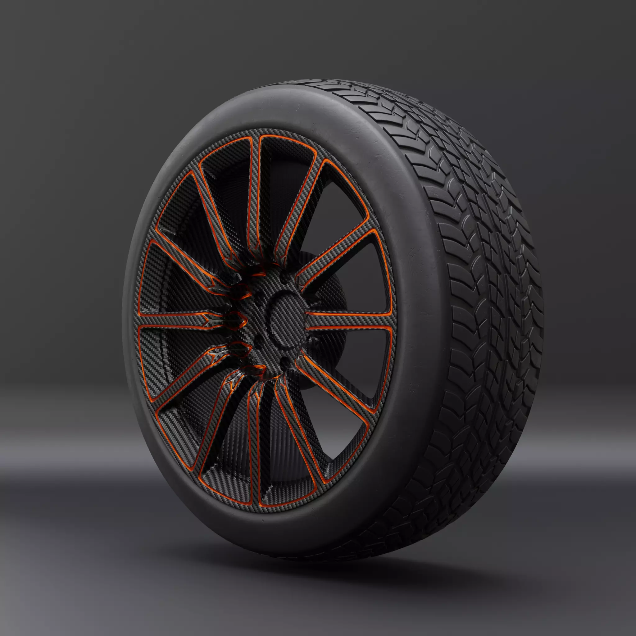 Generic car wheel N2 3D model_0