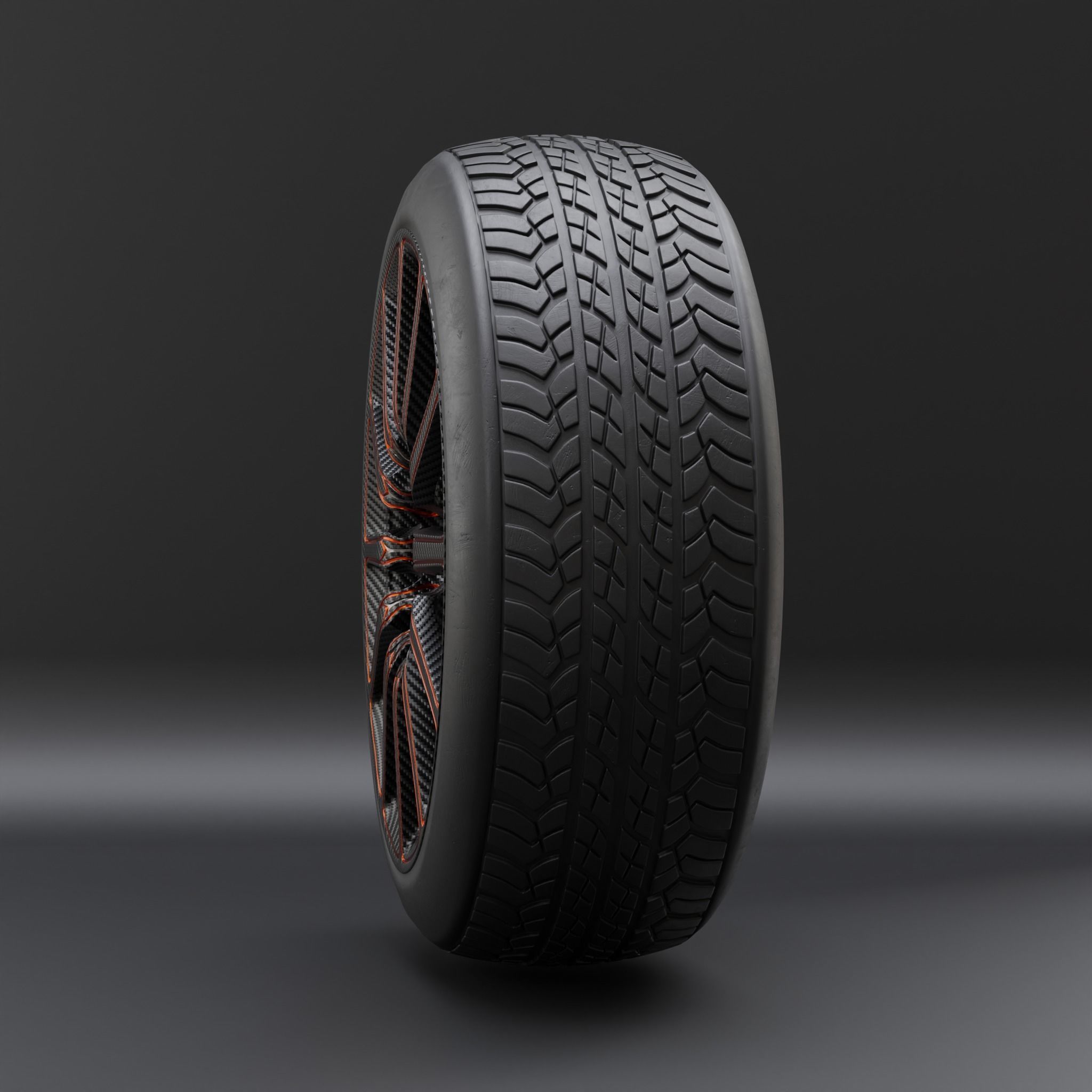 Generic car wheel N2 3D model_1