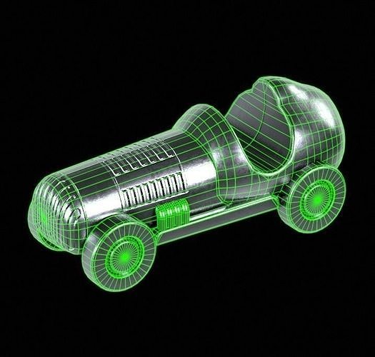 Monopoly Car Low-poly 3D model 7