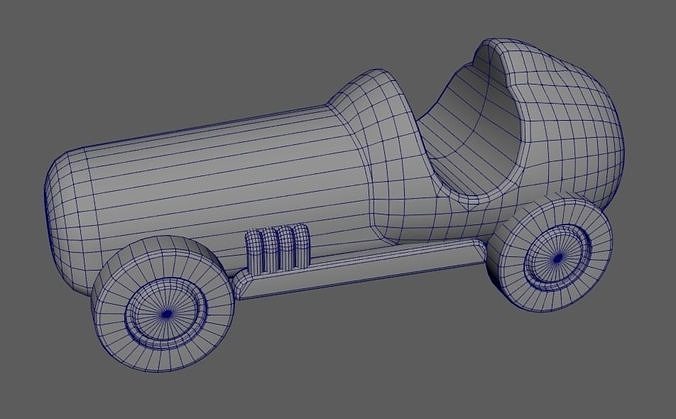 Monopoly Car Low-poly 3D model 6