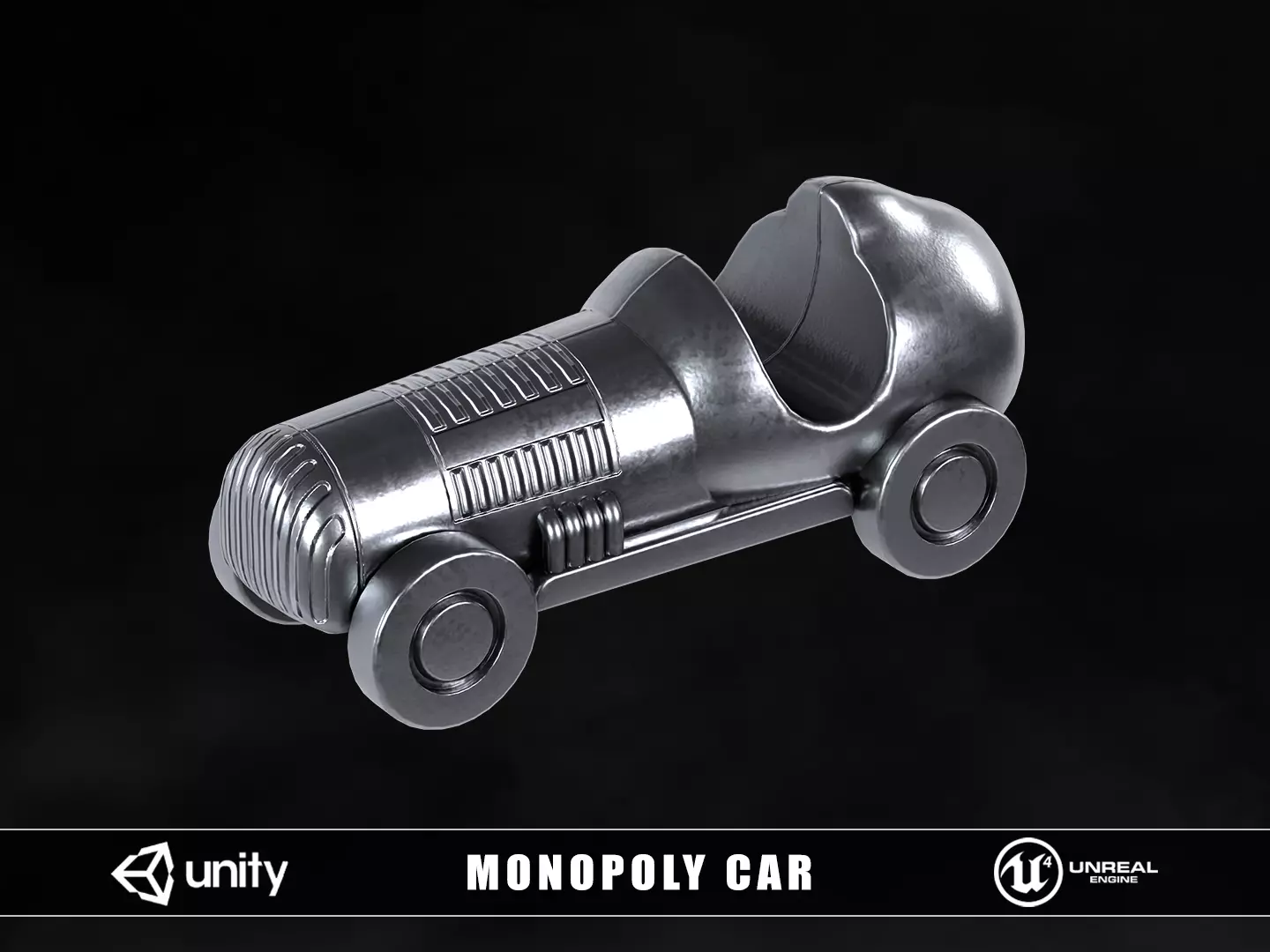 Monopoly Car Low-poly 3D model