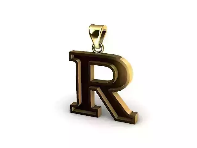 letter R pendant 