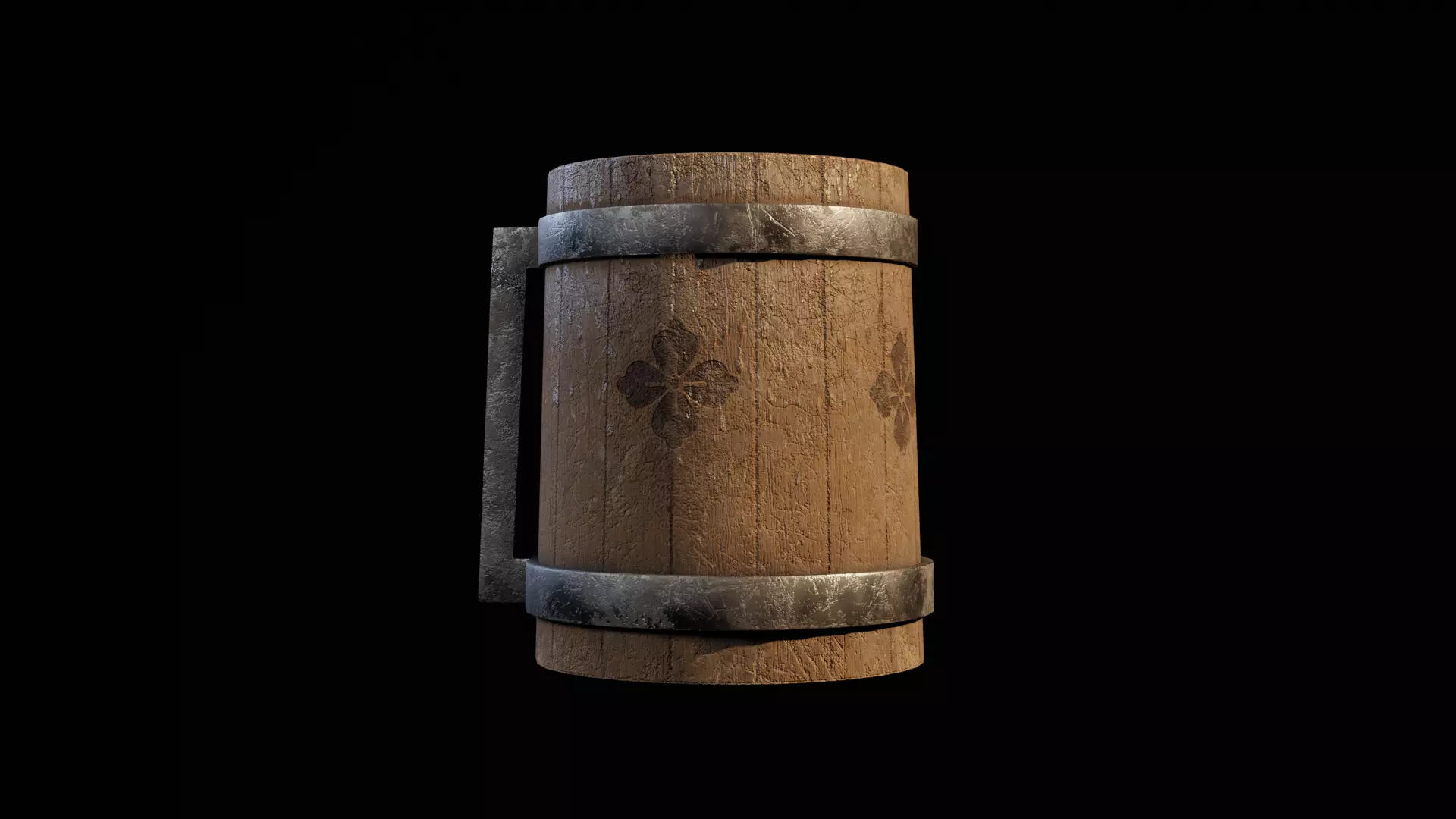 Medieval Mug Low-poly 3D model_0