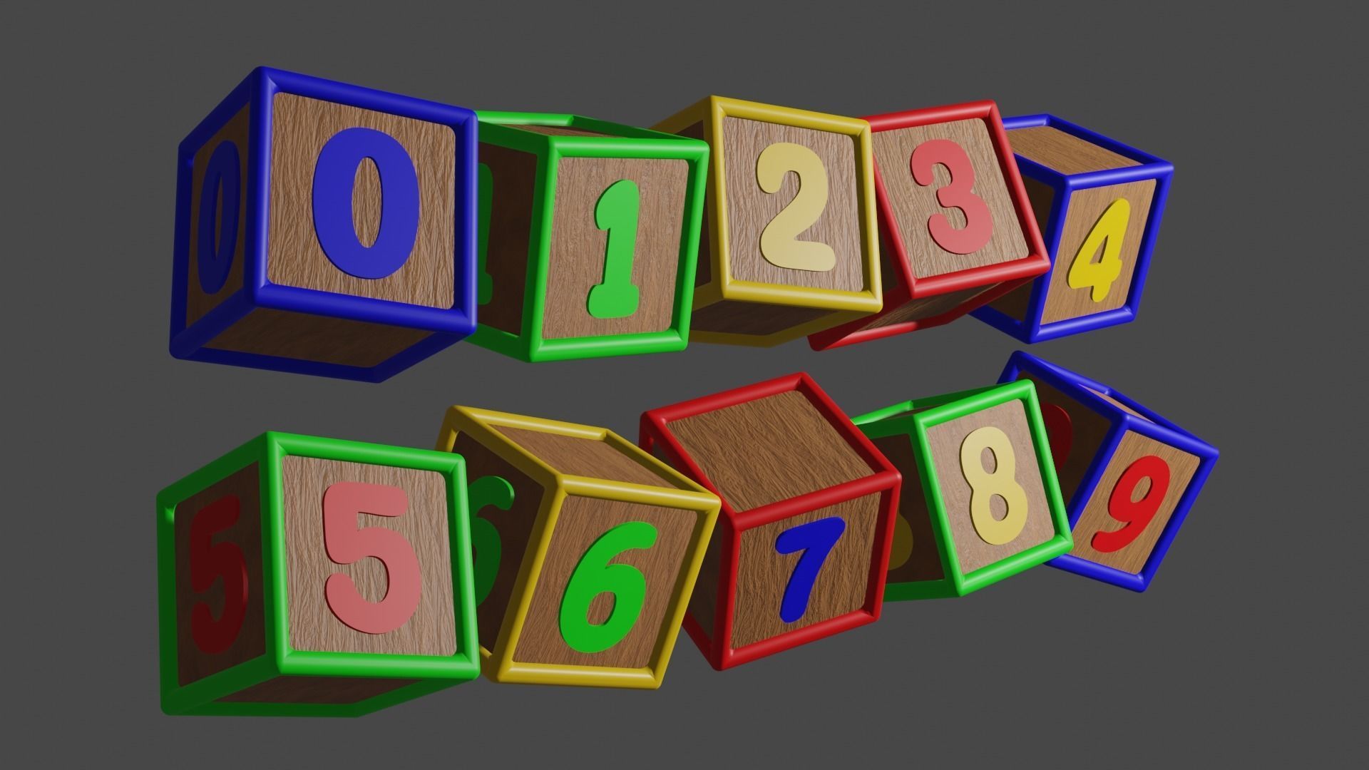 Alphabet Blocks Number Blocks for Kids Customizable 3D model_3