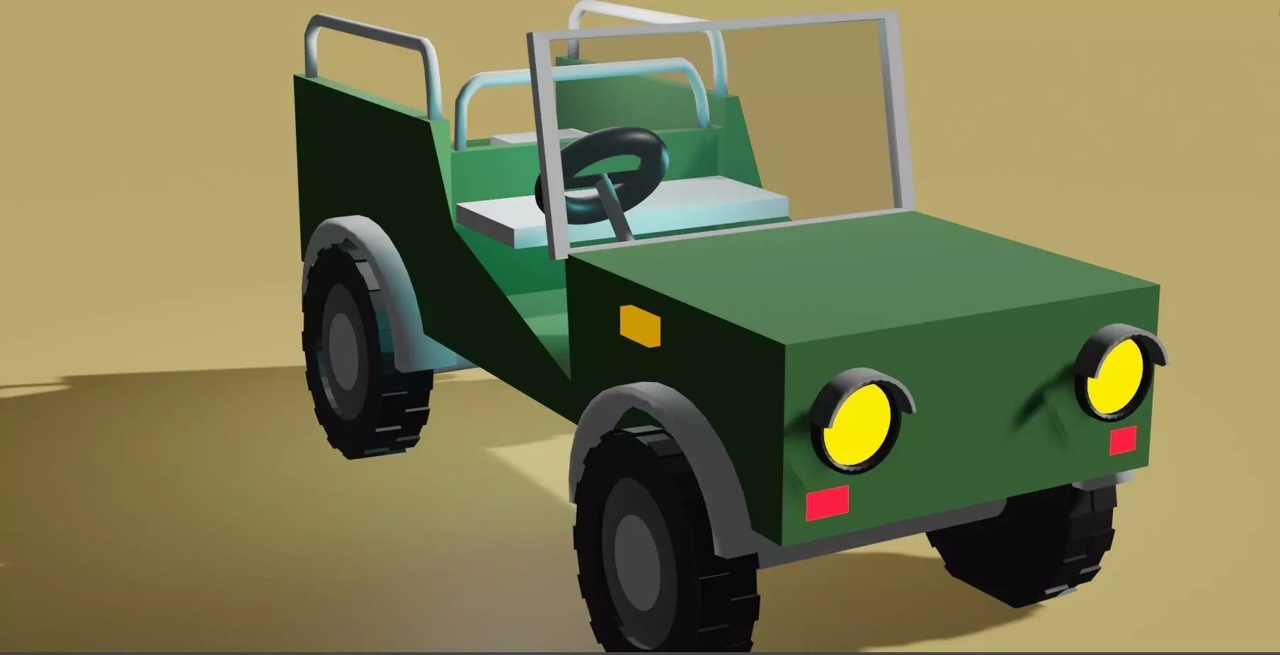safari car 3d model Free low-poly 3D model