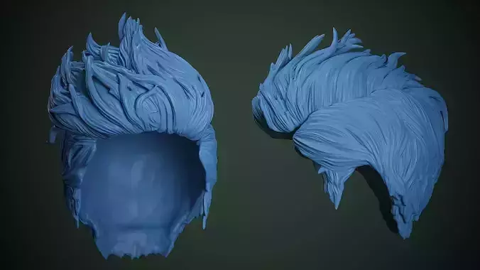 Detailed Hair Sculpt 01 3D print model