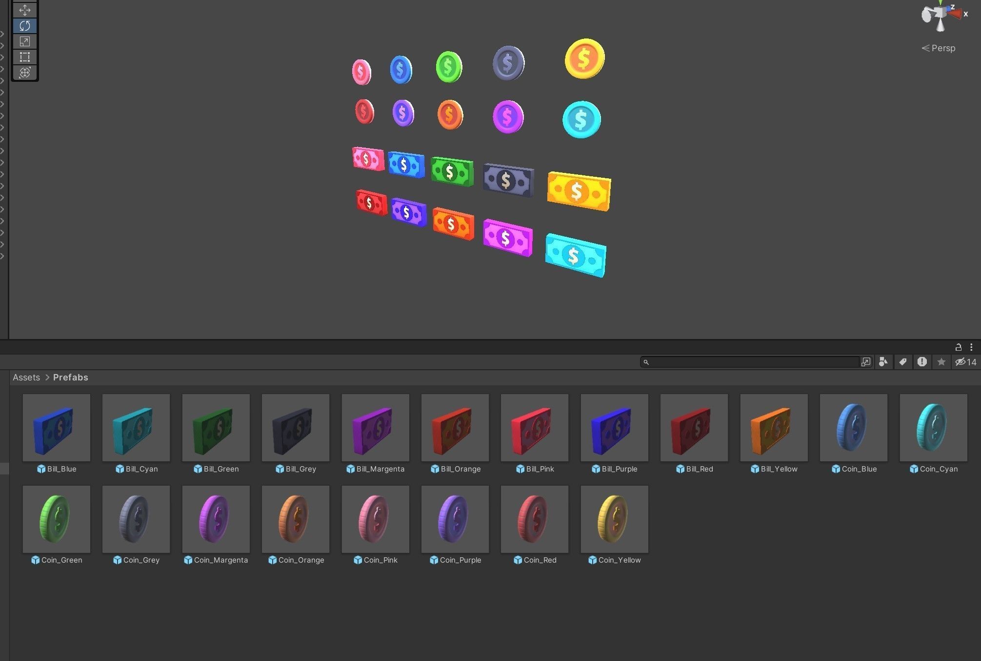 Pack014 Money Pack Low-poly 3D model_16