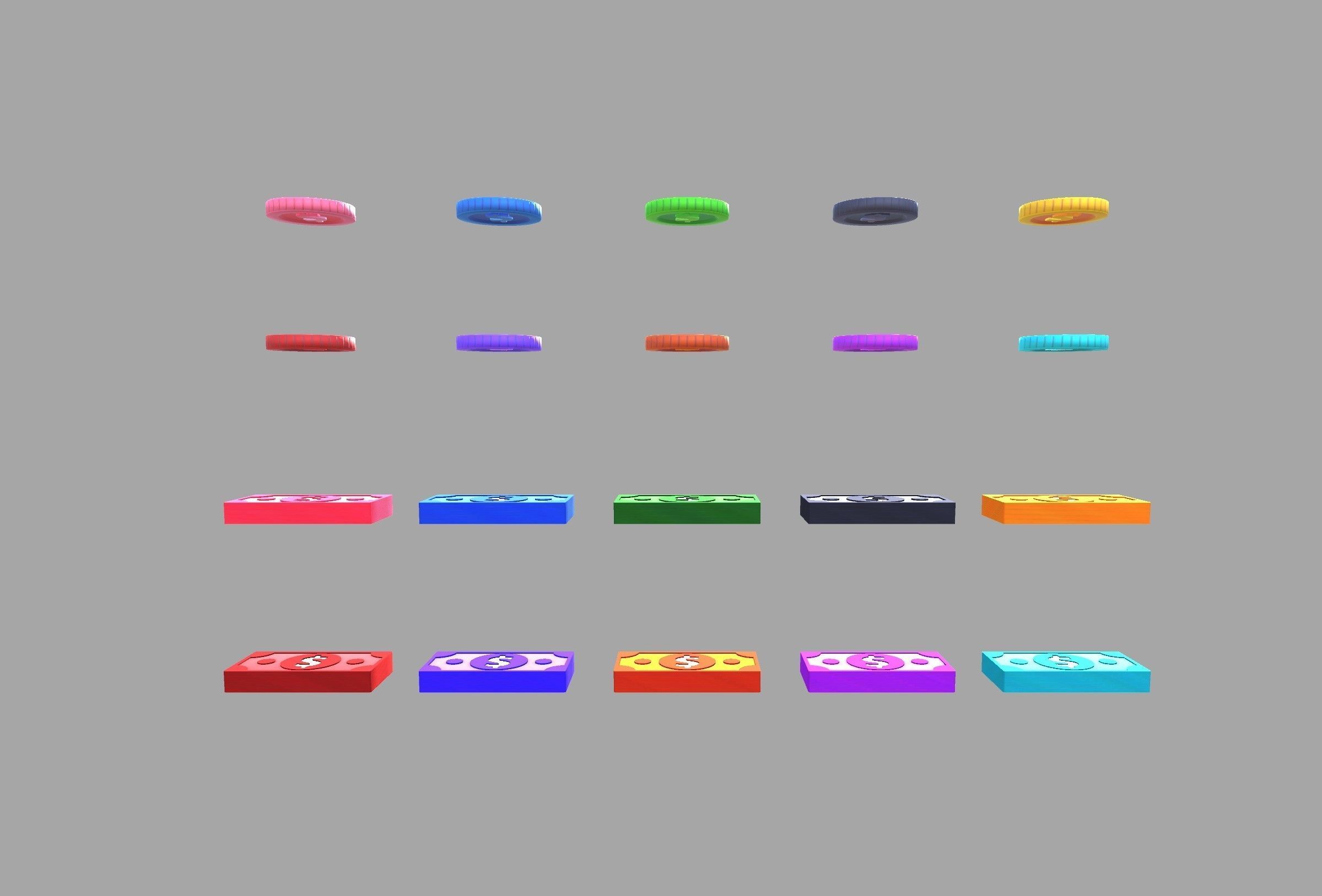 Pack014 Money Pack Low-poly 3D model_12