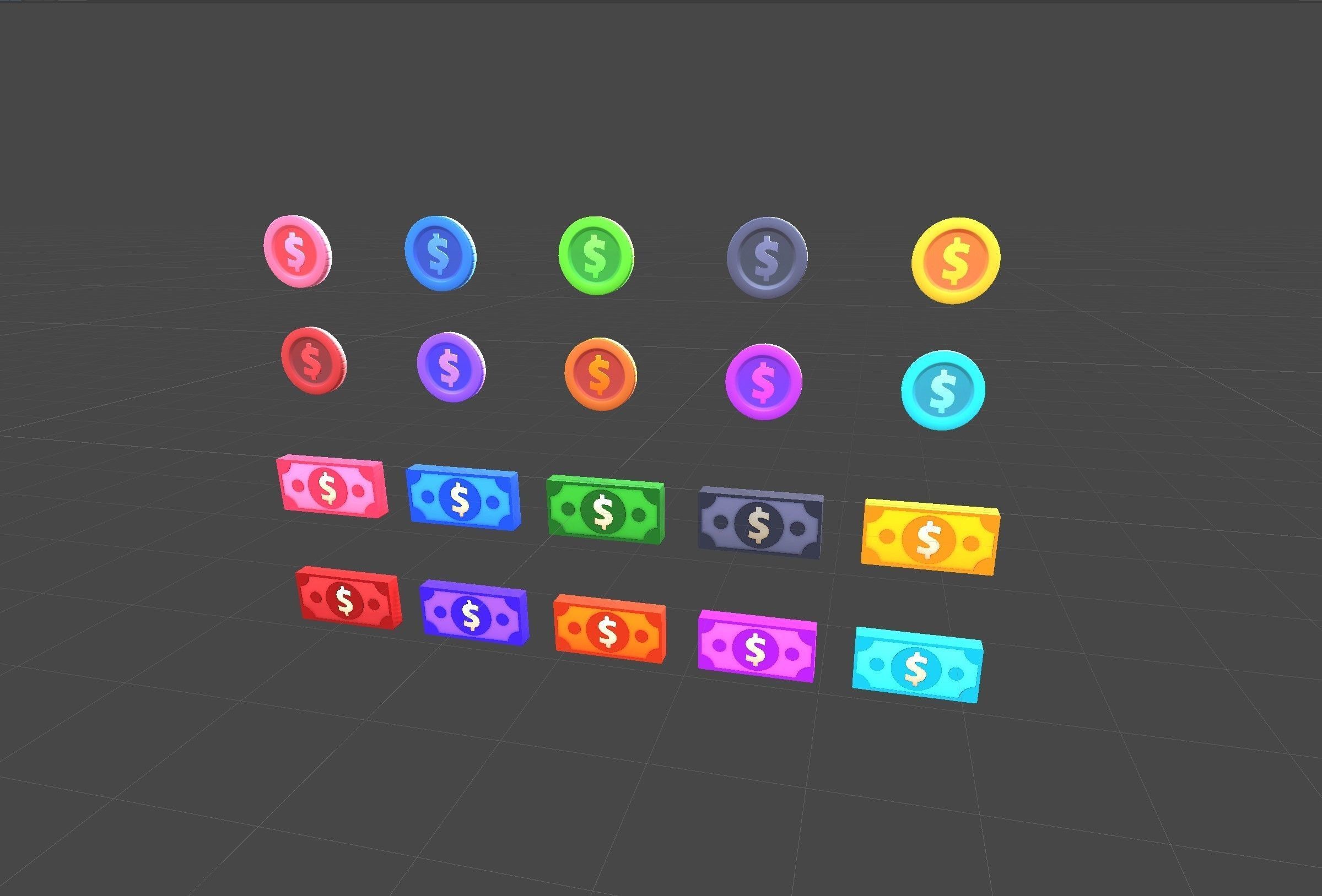 Pack014 Money Pack Low-poly 3D model_14